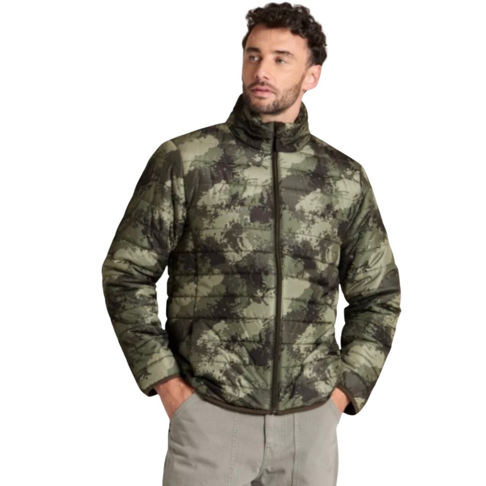Goodfellow & Co Men's Green Camo Water Resistant Puffer Jacket Size XXL